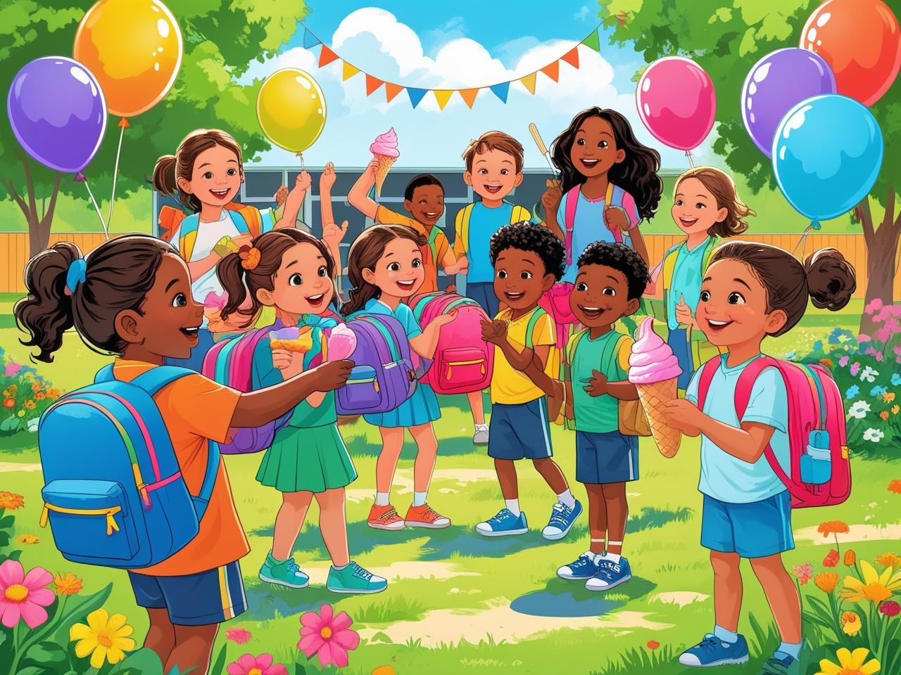 Backpack Giveaway & Ice Cream Party